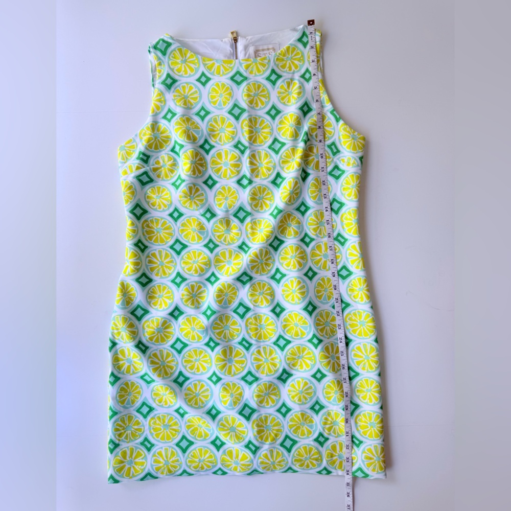 Sail to Sable STS Lemon Print Sleeveless Mini Shift Sheath Dress Size M $218 - Picture 10 of 11